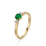 Pierścionek ze szmaragdem i diamentami AJPZ_091